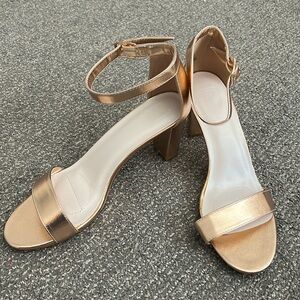 Rose Gold Block Heels- brand new